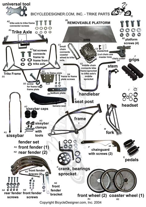 custom bicycle parts catalog